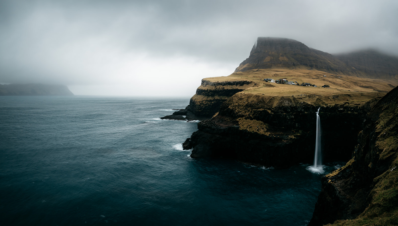 One of the most famous waterfalls on the Faroe Islands