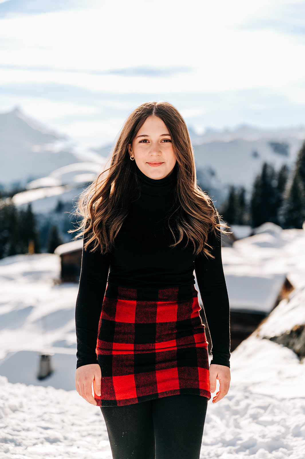 Swiss Alp Winter Snow Teenage Portraits
