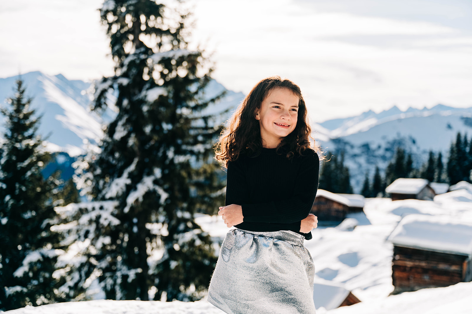 Switzerland Child Photography in snow