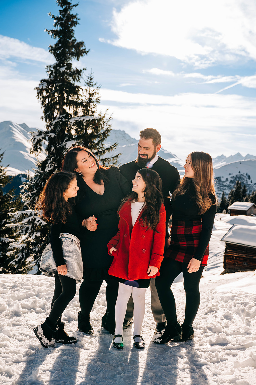 Family Photos Winter Switzerland Swiss Alps Snow