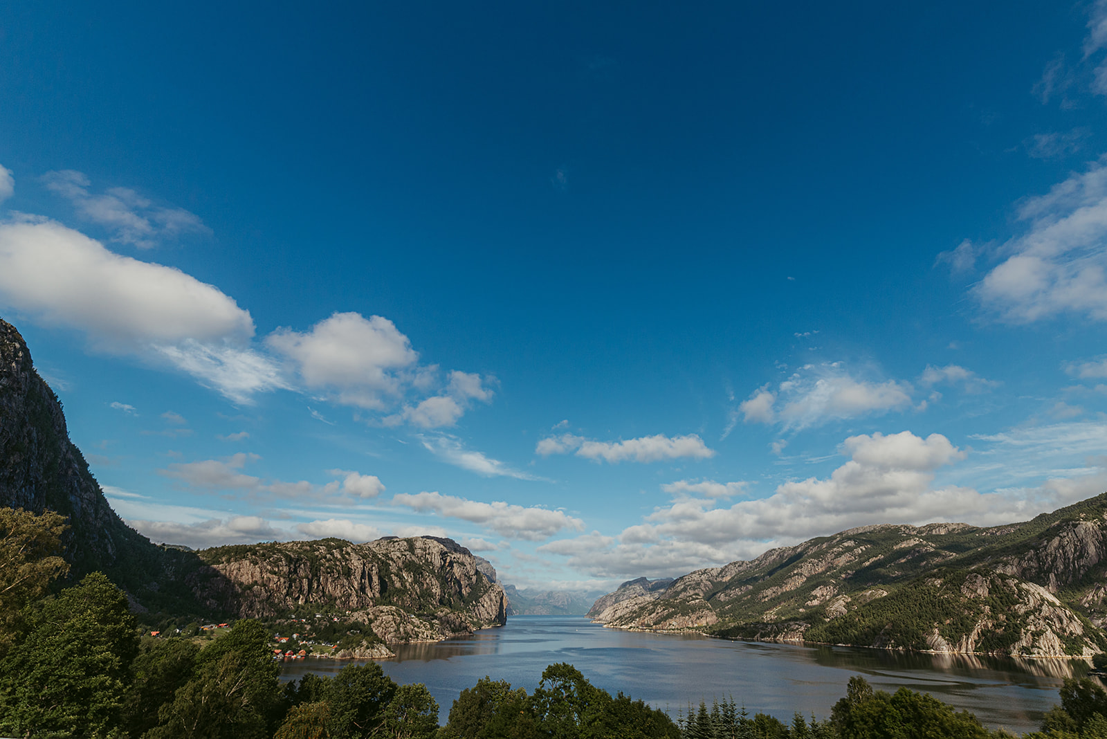 Scenic outlook at fjord