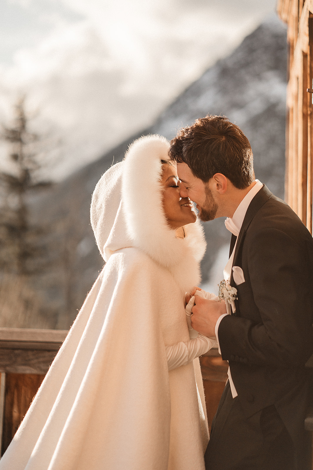 A couple getting married in the Interalpen Hotel in the Tyrol in Austria