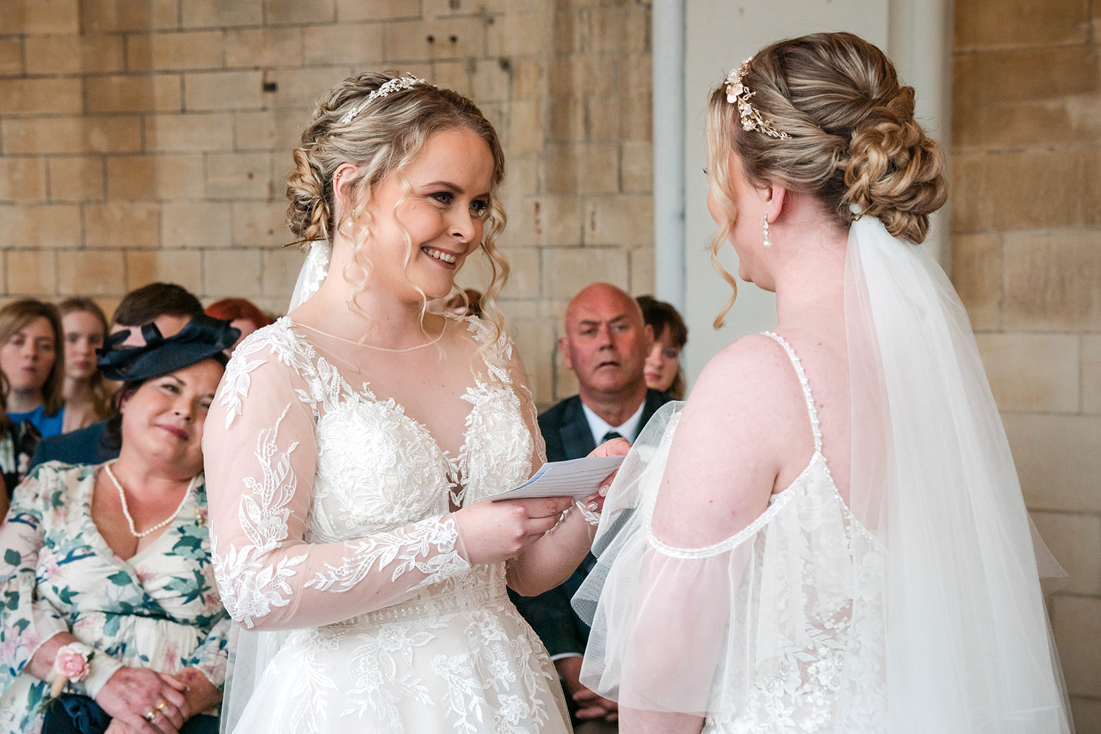 saying vows to each other Zara Davis Wedding Photography Cotswolds Grittleton House Gloucestershire Wiltshire
