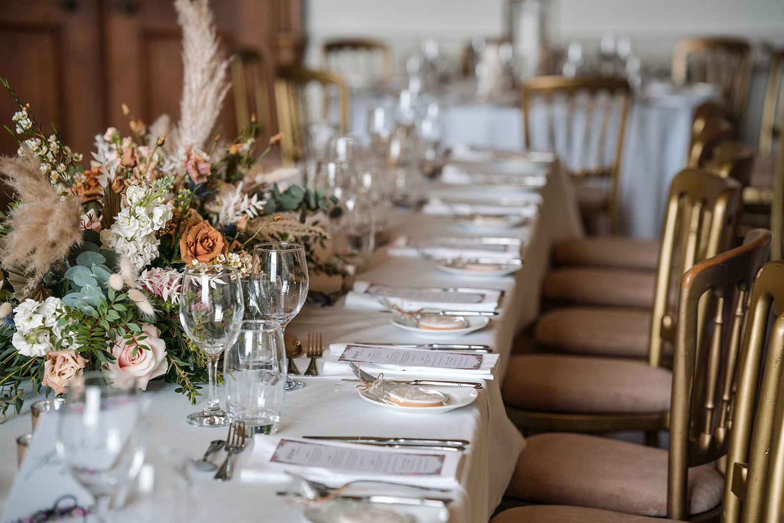 table layout Zara Davis Wedding Photography Cotswolds Grittleton House Gloucestershire Wiltshire