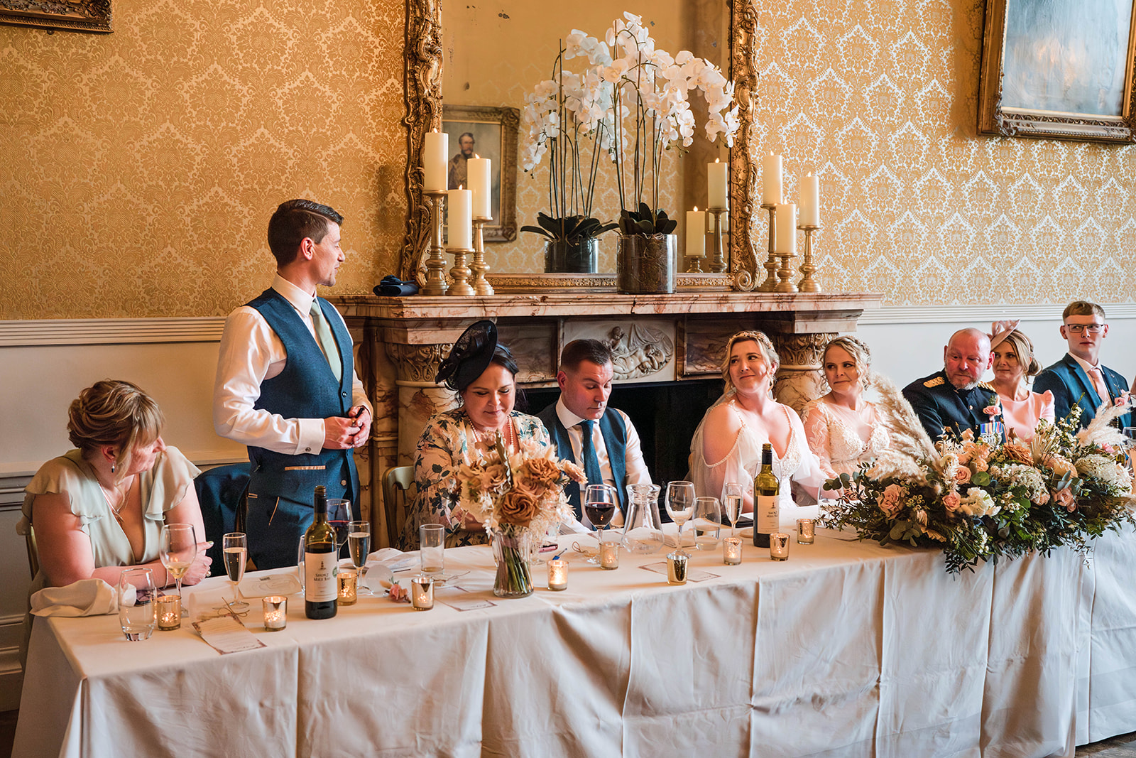 funny speeches Zara Davis Wedding Photography Cotswolds Grittleton House Gloucestershire Wiltshire