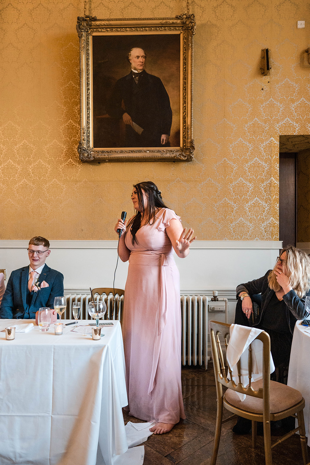 best woman speech Zara Davis Wedding Photography Cotswolds Grittleton House Gloucestershire Wiltshire