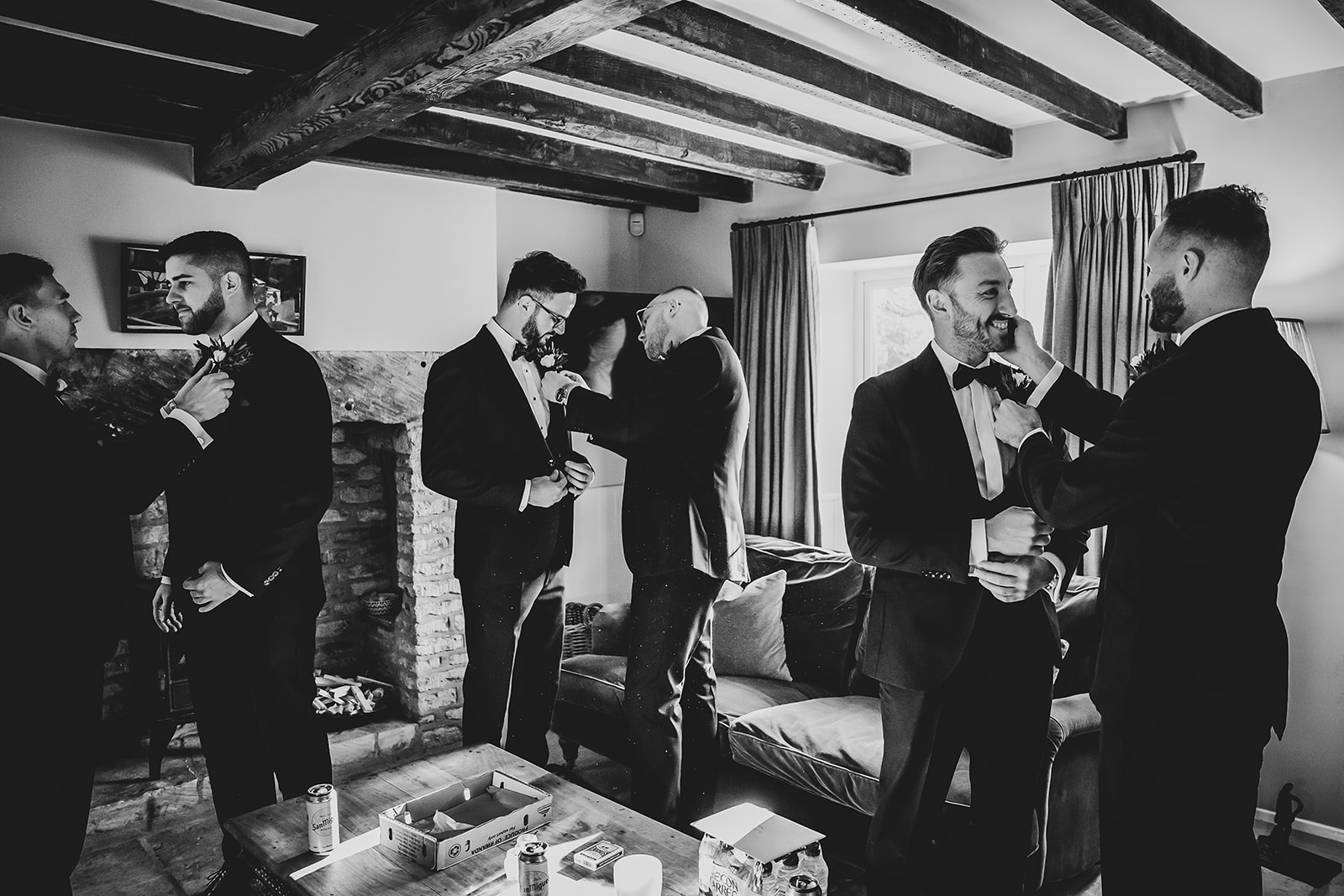black and white wedding photography cotswolds