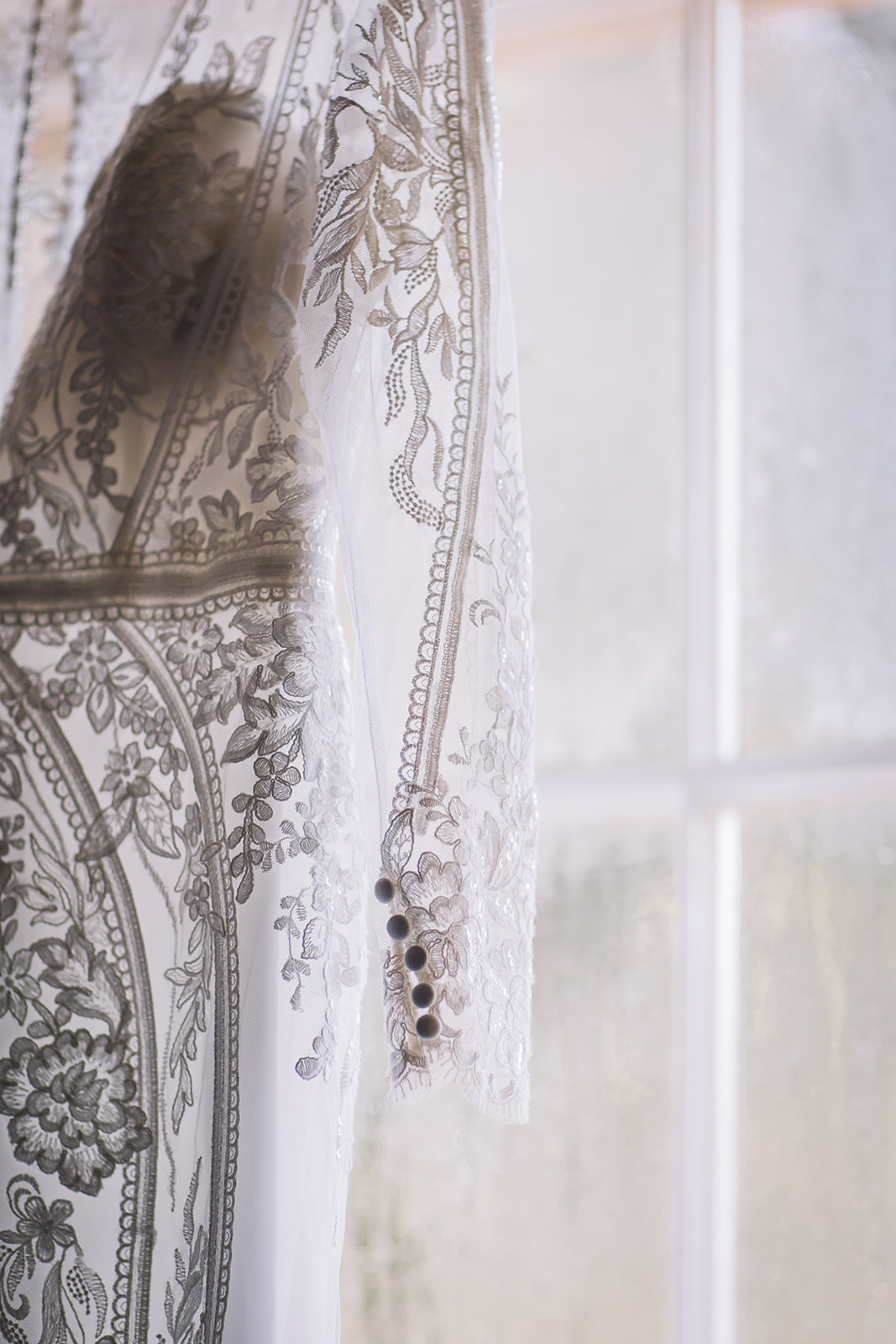 lace details on wedding dress winter wedding
