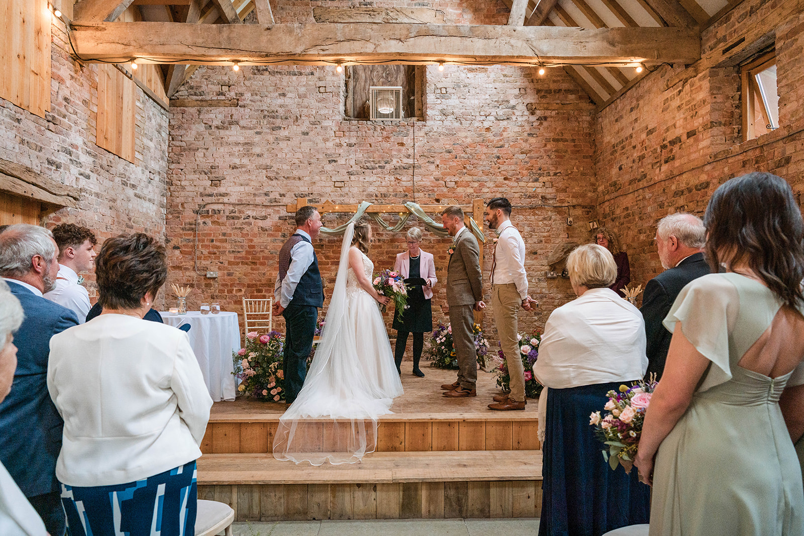 Zara Davis Wedding Photography Milton End Barn Arlingham Gloucestershire Cheltenham Cotswolds at the alter ceremony