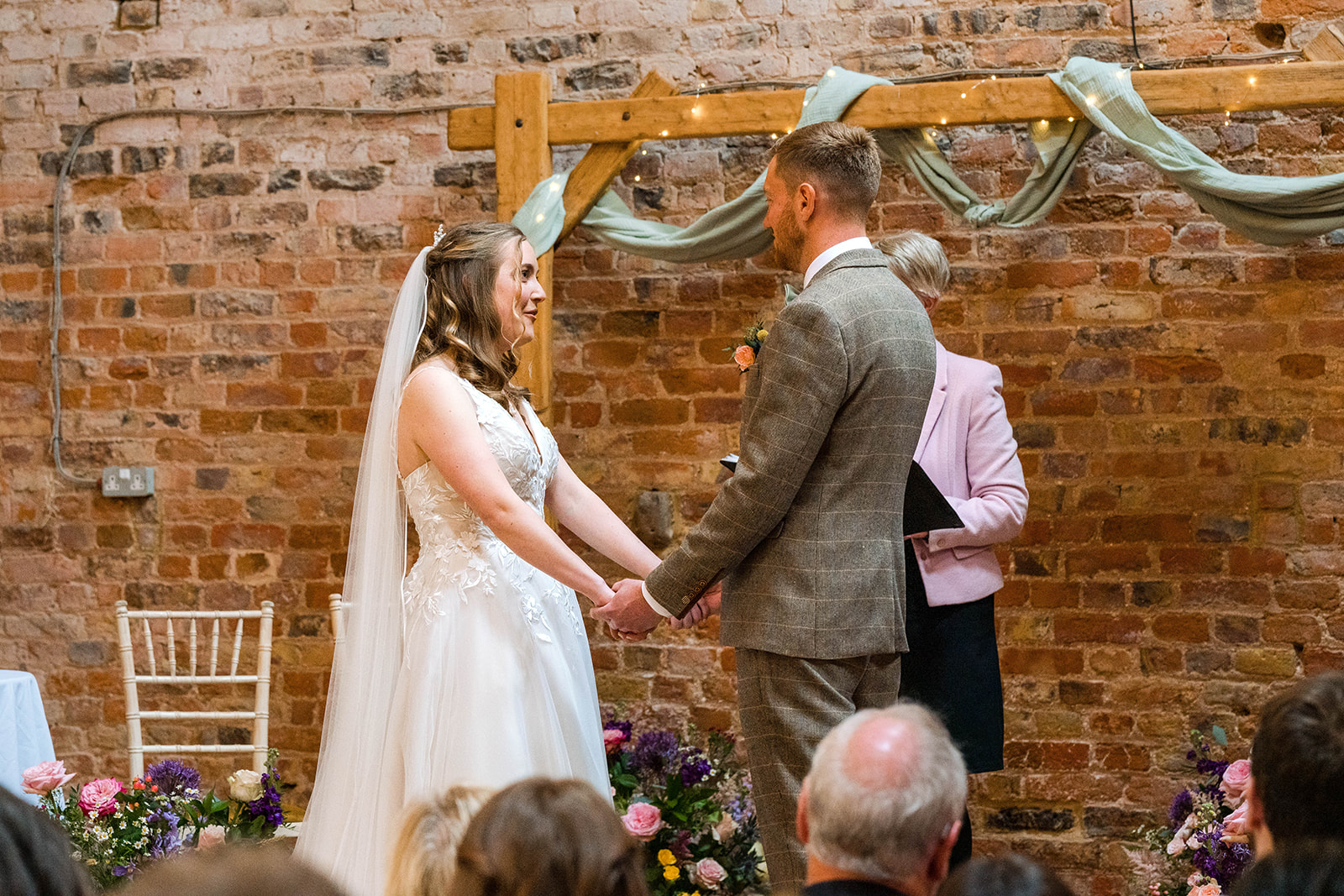 Zara Davis Wedding Photography Milton End Barn Arlingham Gloucestershire Cheltenham Cotswolds saying vows