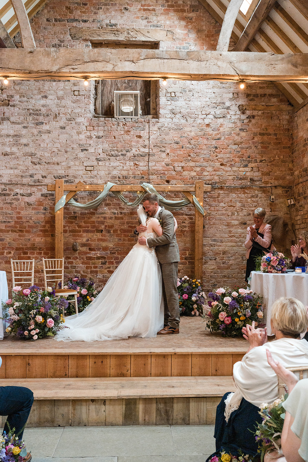 Zara Davis Wedding Photography Milton End Barn Arlingham Gloucestershire Cheltenham Cotswolds hugs ceremony