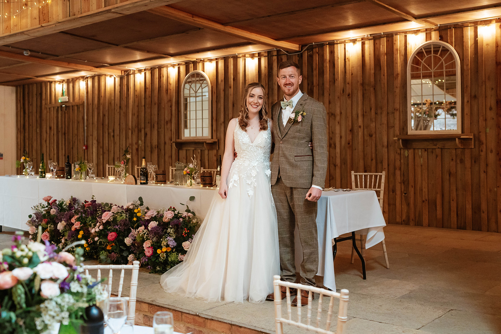 Zara Davis Wedding Photography Milton End Barn Arlingham Gloucestershire Cheltenham Cotswolds bride groom tables