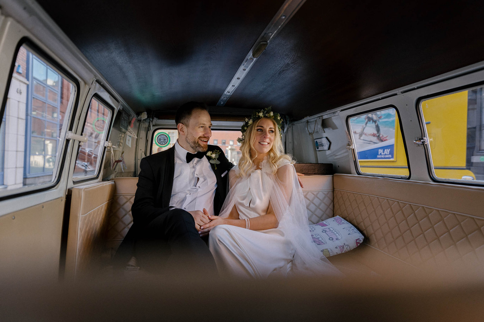 wedding in combi van