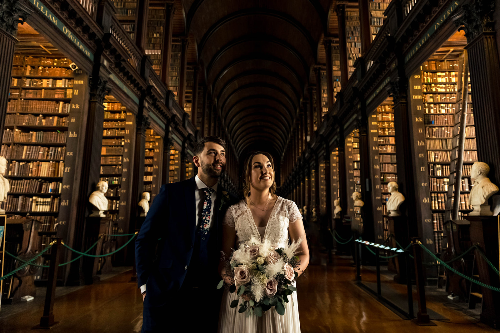 wedding couple in Book of Kells trinity