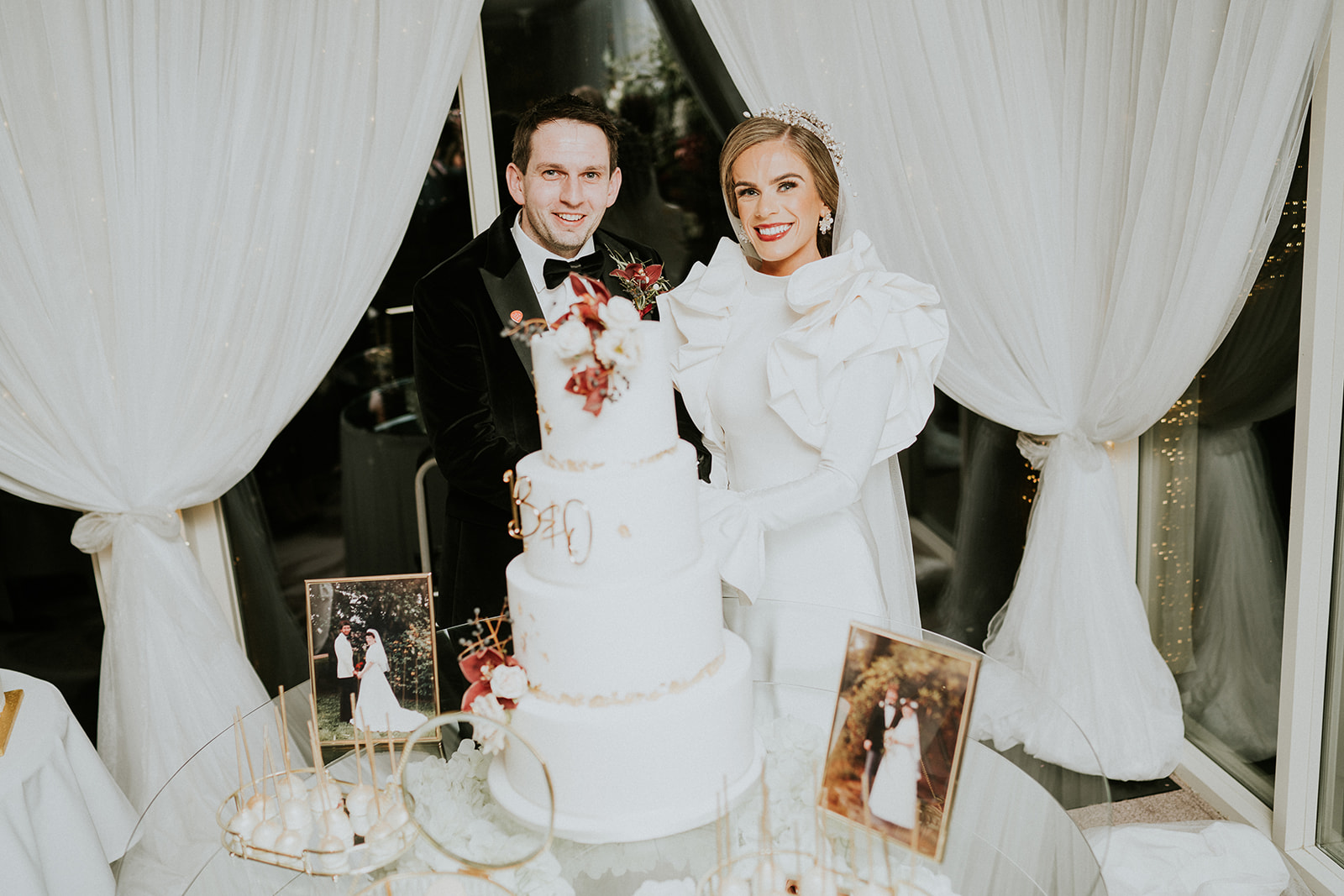 wedding cake ireland, lough eske wedding, bradley henderson photography