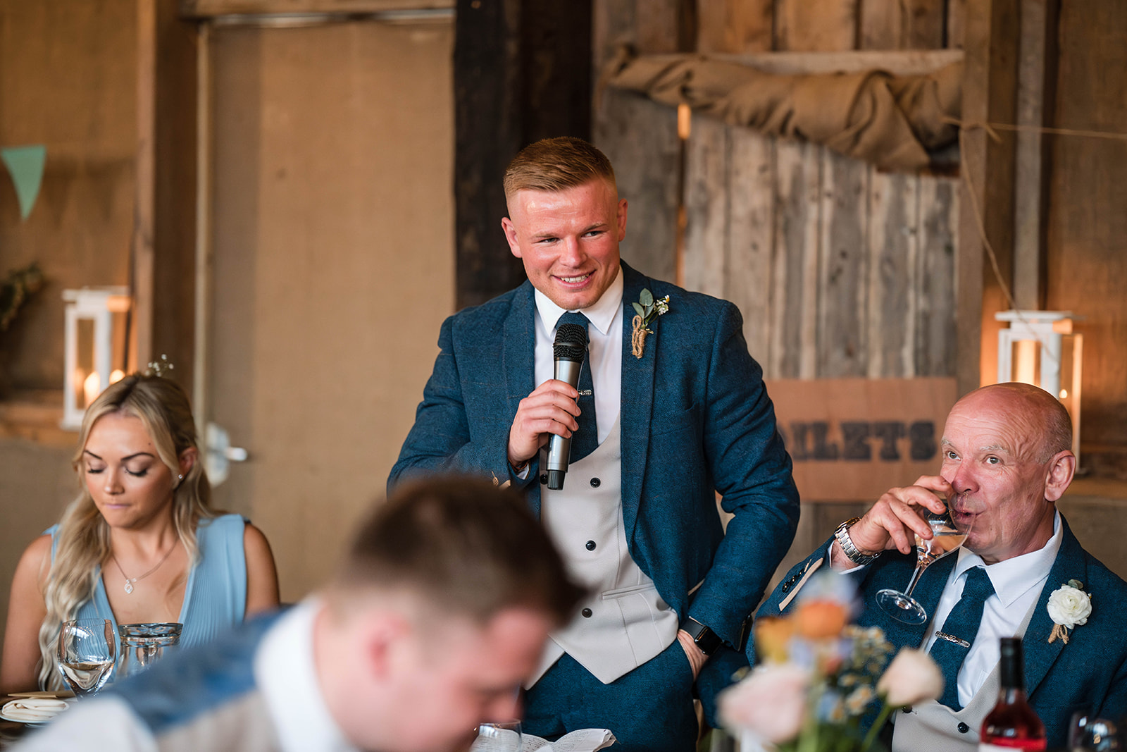 Zara Davis Wedding Photography Moor Farm Moreton Valance Gloucestershire Cotswolds brides brother speech