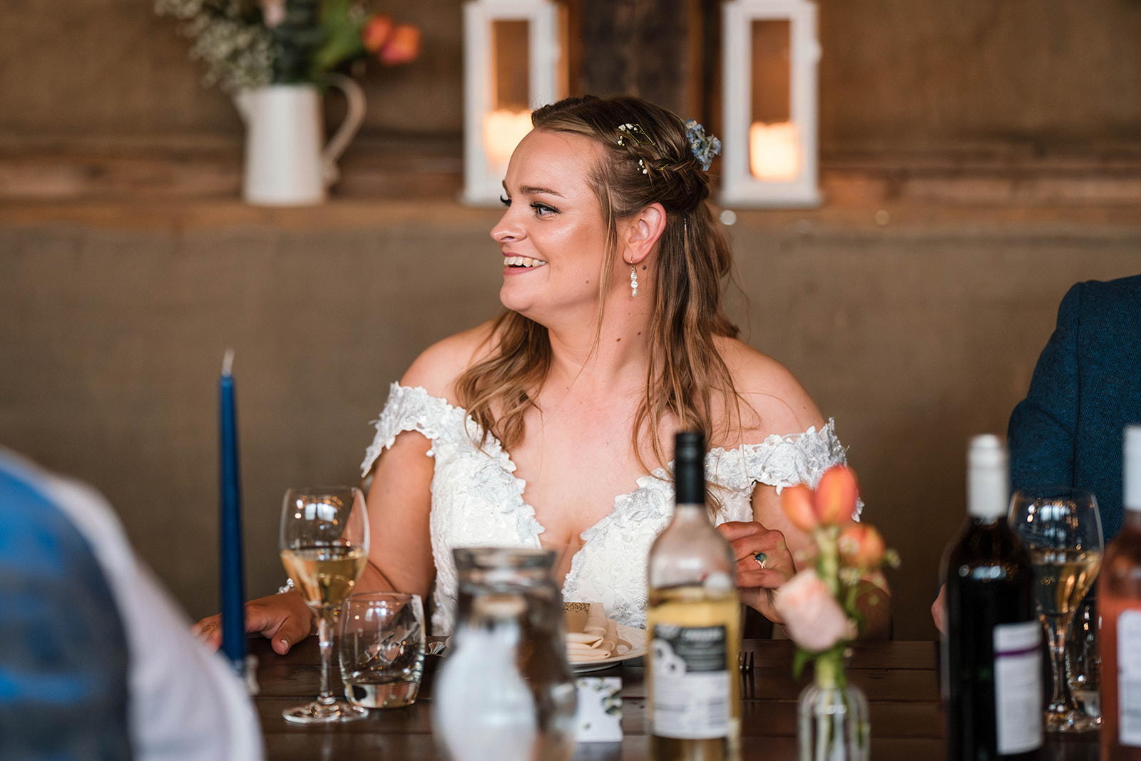 Zara Davis Wedding Photography Moor Farm Moreton Valance Gloucestershire Cotswolds bride reaction