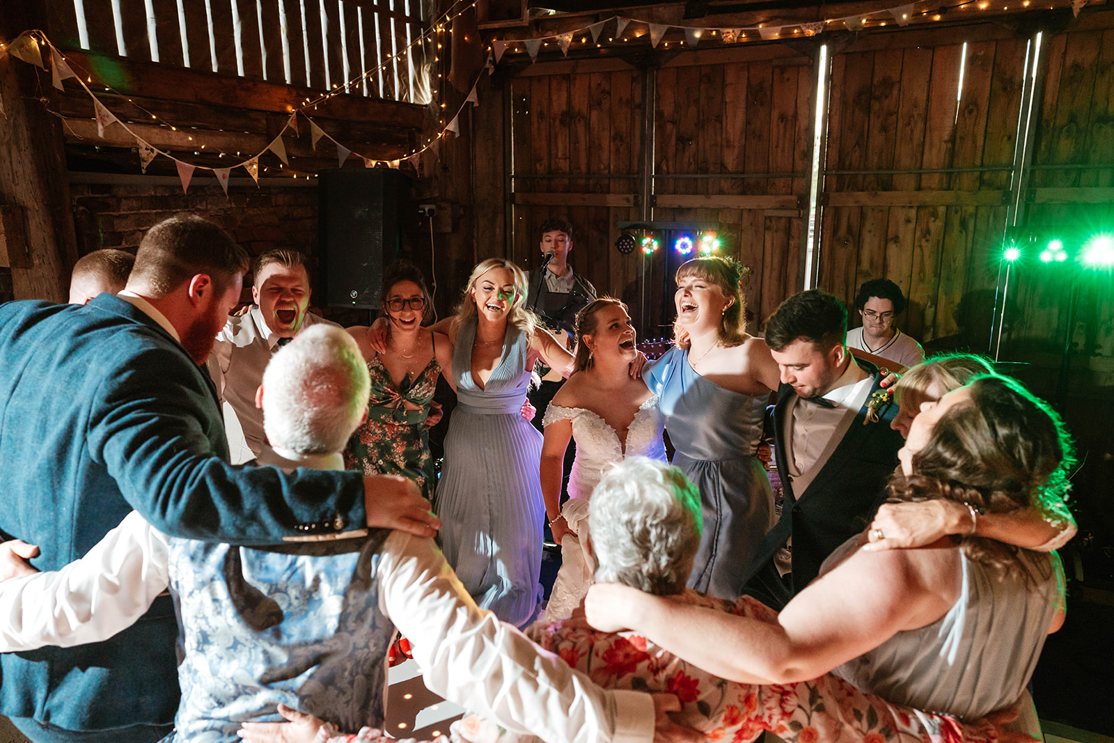 Zara Davis Wedding Photography Moor Farm Moreton Valance Gloucestershire Cotswolds group dancing