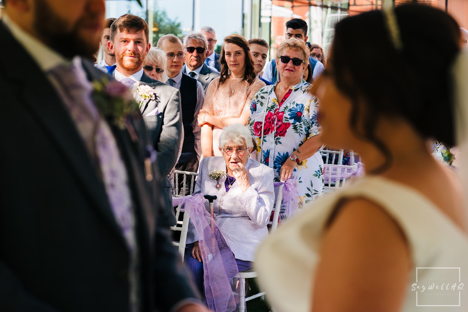 Documentary Wedding Photography Portfolio - Andy Saywell - grandma looking on during her grandson weddings