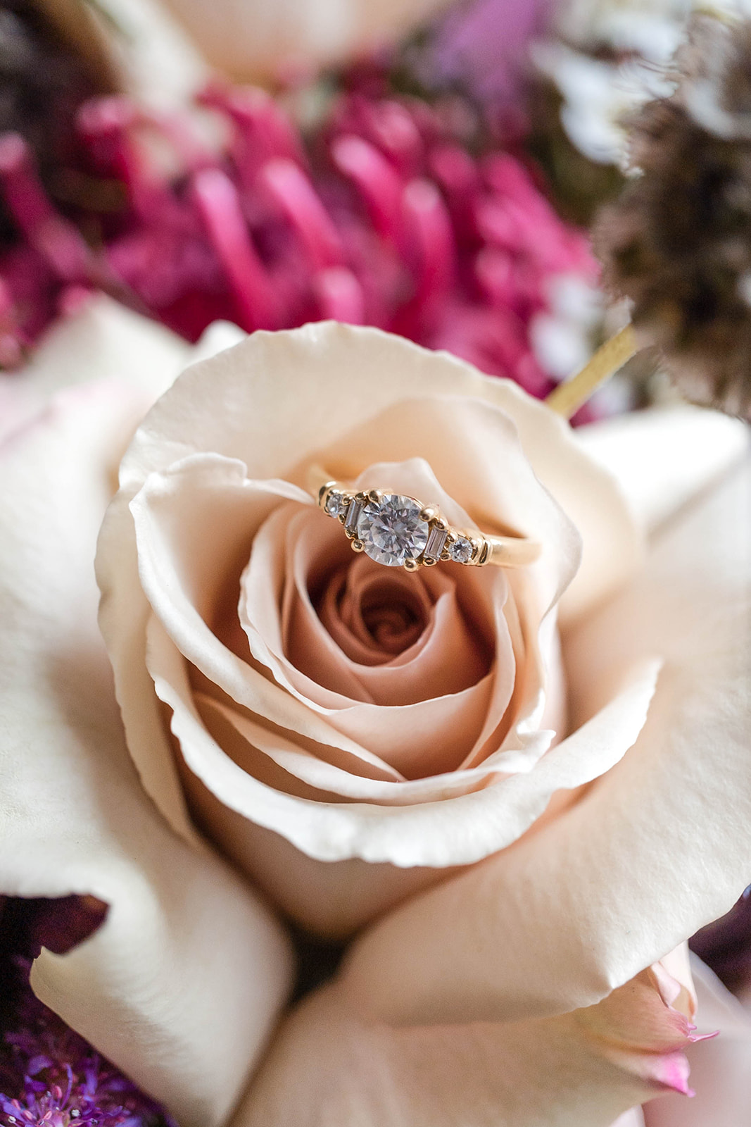 ring in flower Matara Wedding Zara Davis Photography Cotswolds Gloucestershire Cheltenham Stroud