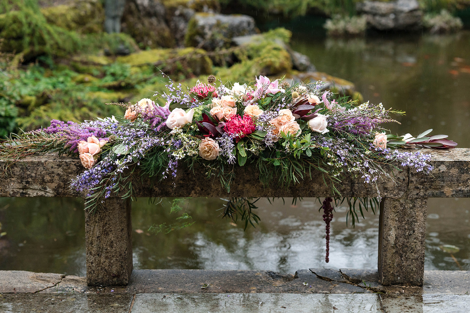 floral arrangement Matara Wedding Zara Davis Photography Cotswolds Gloucestershire Cheltenham Stroud