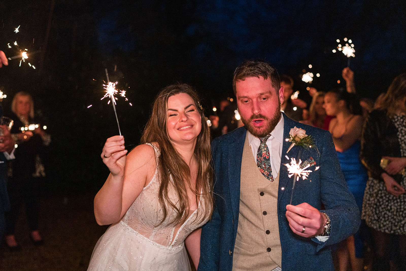 sparkler fun Matara Wedding Zara Davis Photography Cotswolds Gloucestershire Cheltenham Stroud