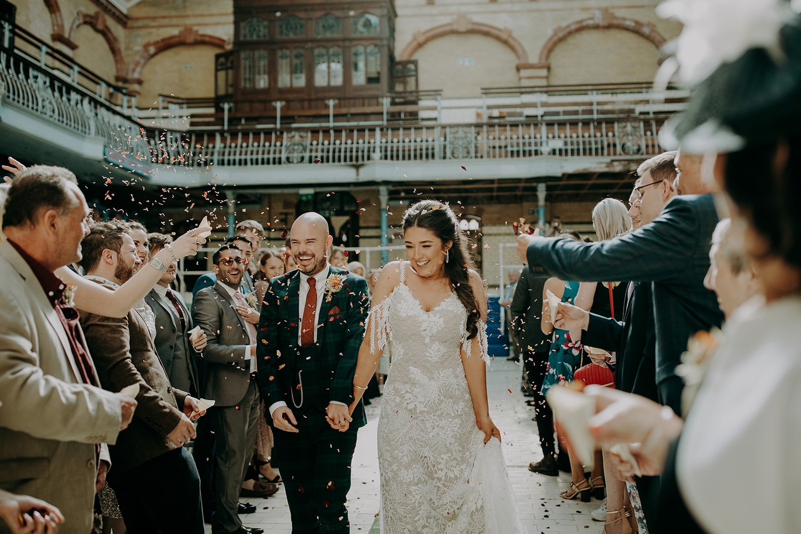 Alternative victoria baths wedding with bride in grace loves lace