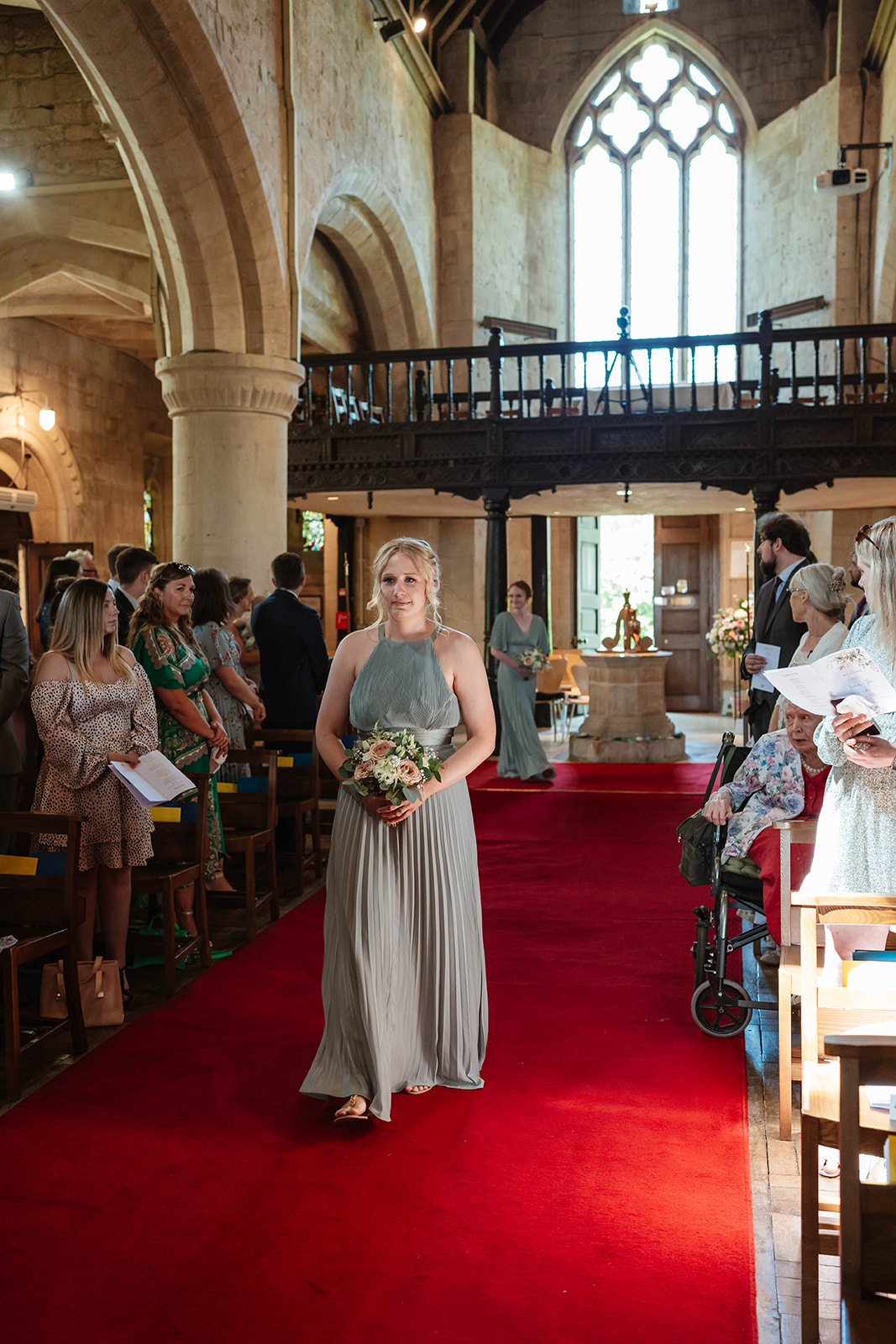 Dumbleton Hall Zara Davis Wedding Photography Worcestershire Gloucestershire Cotswolds bridesmaid entrance