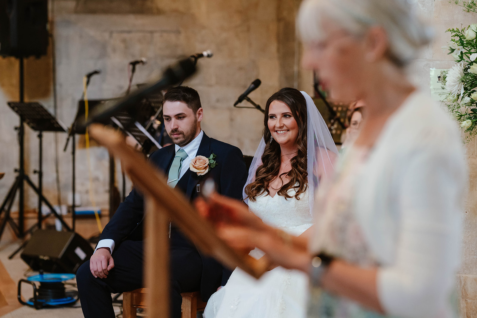 Dumbleton Hall Zara Davis Wedding Photography Worcestershire Gloucestershire Cotswolds reading during wedding