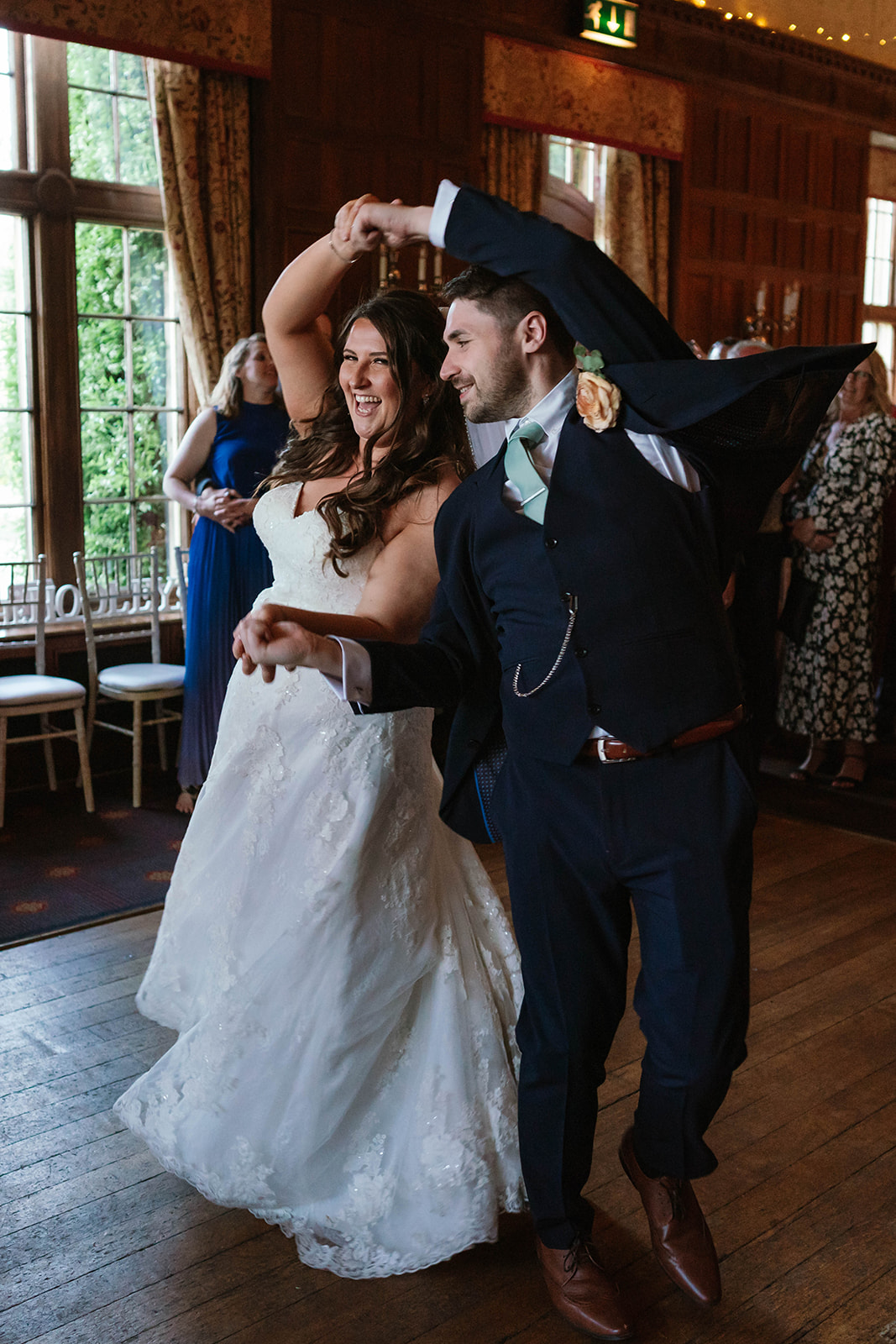 Dumbleton Hall Zara Davis Wedding Photography Worcestershire Gloucestershire Cotswolds bride groom dancing