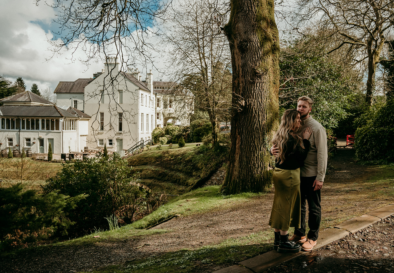 Beech hill country house engagement photoshoot