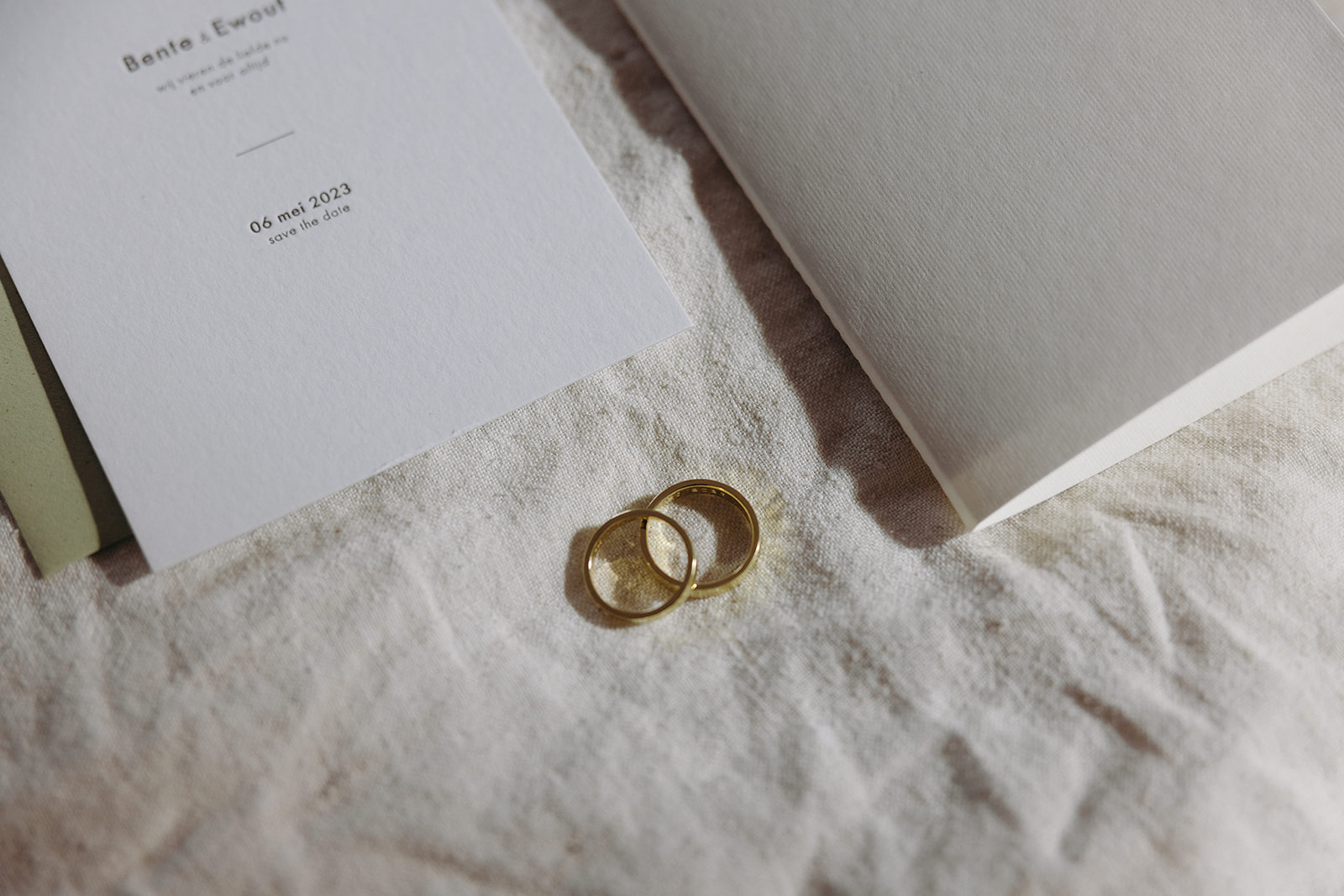Stylish wedding stationery showcasing minimalist design