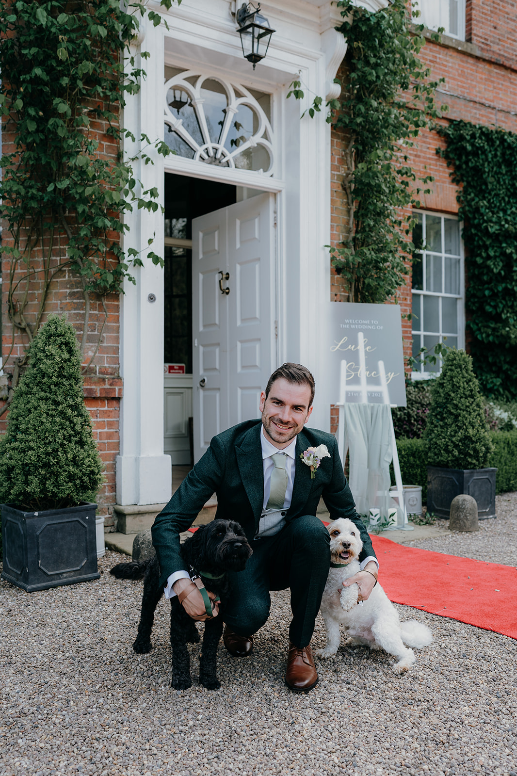 Groom and his two Dogs