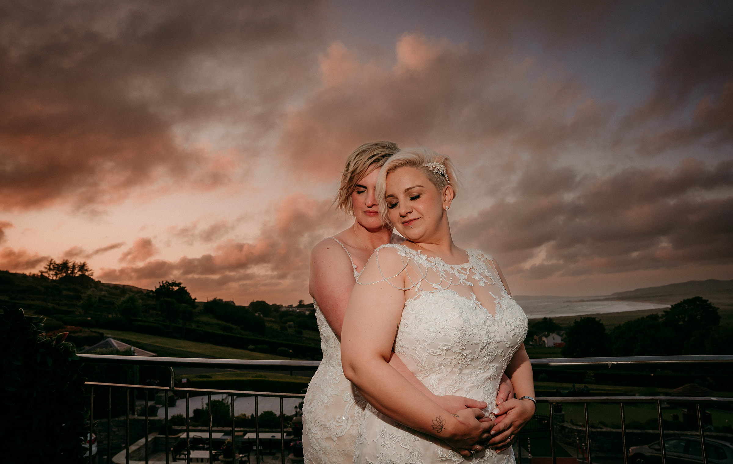 Eden and Calleyanne Ballyliffin Lodge and spa wedding sunset