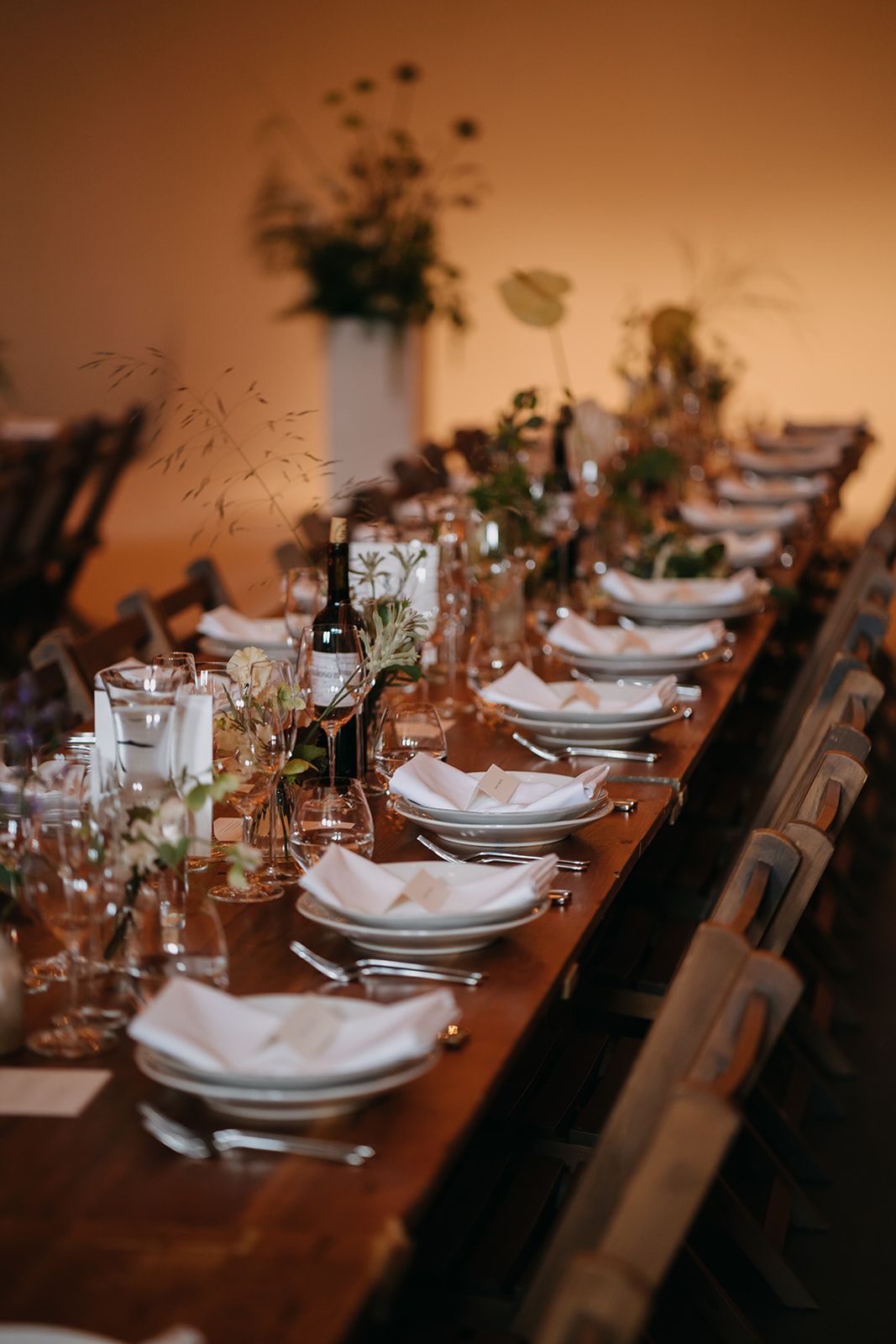 wedding table with white colour palette at Shoredtich Studios