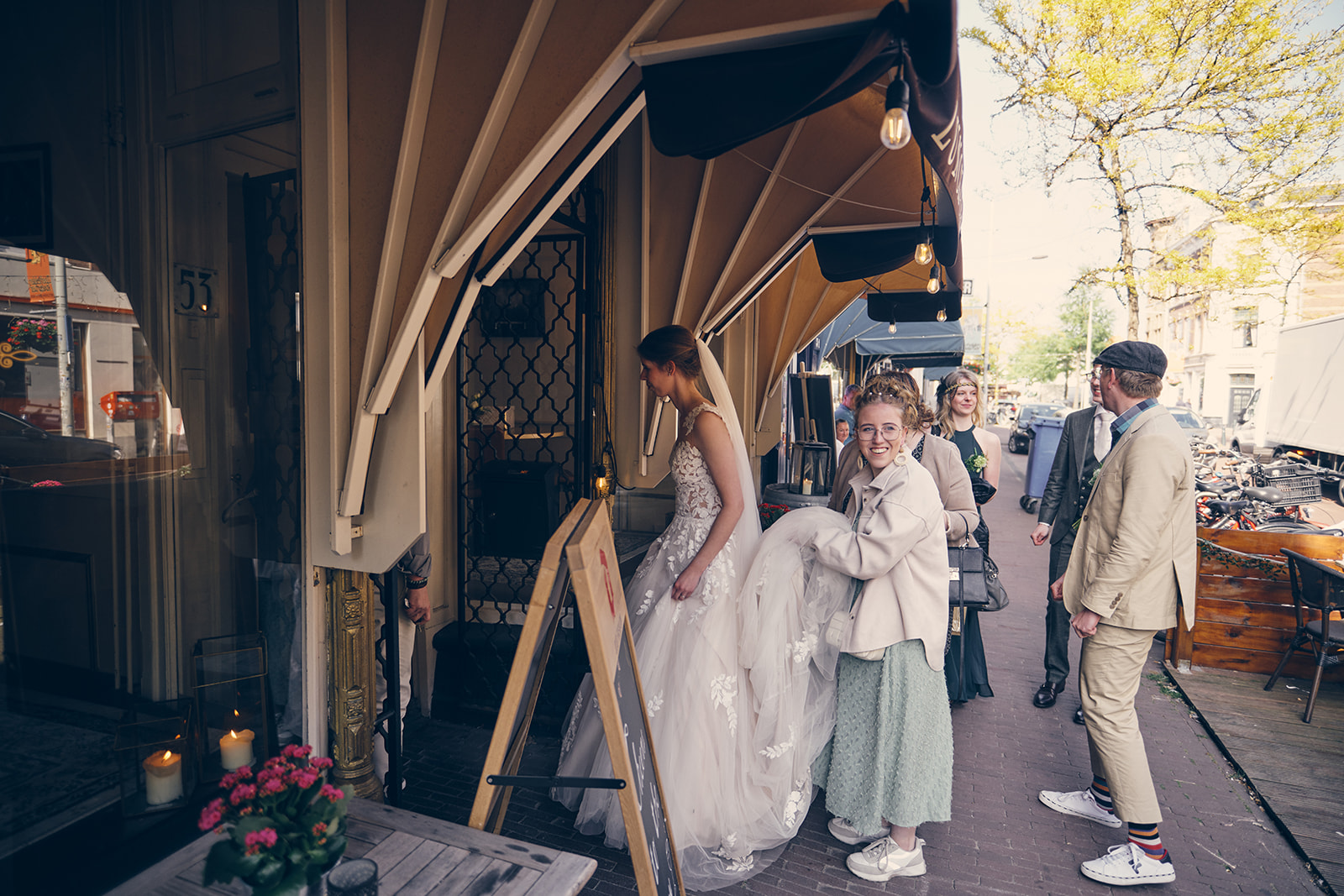 bruidsfotografie Old Fashion restaurant Den Haag trouwfoto