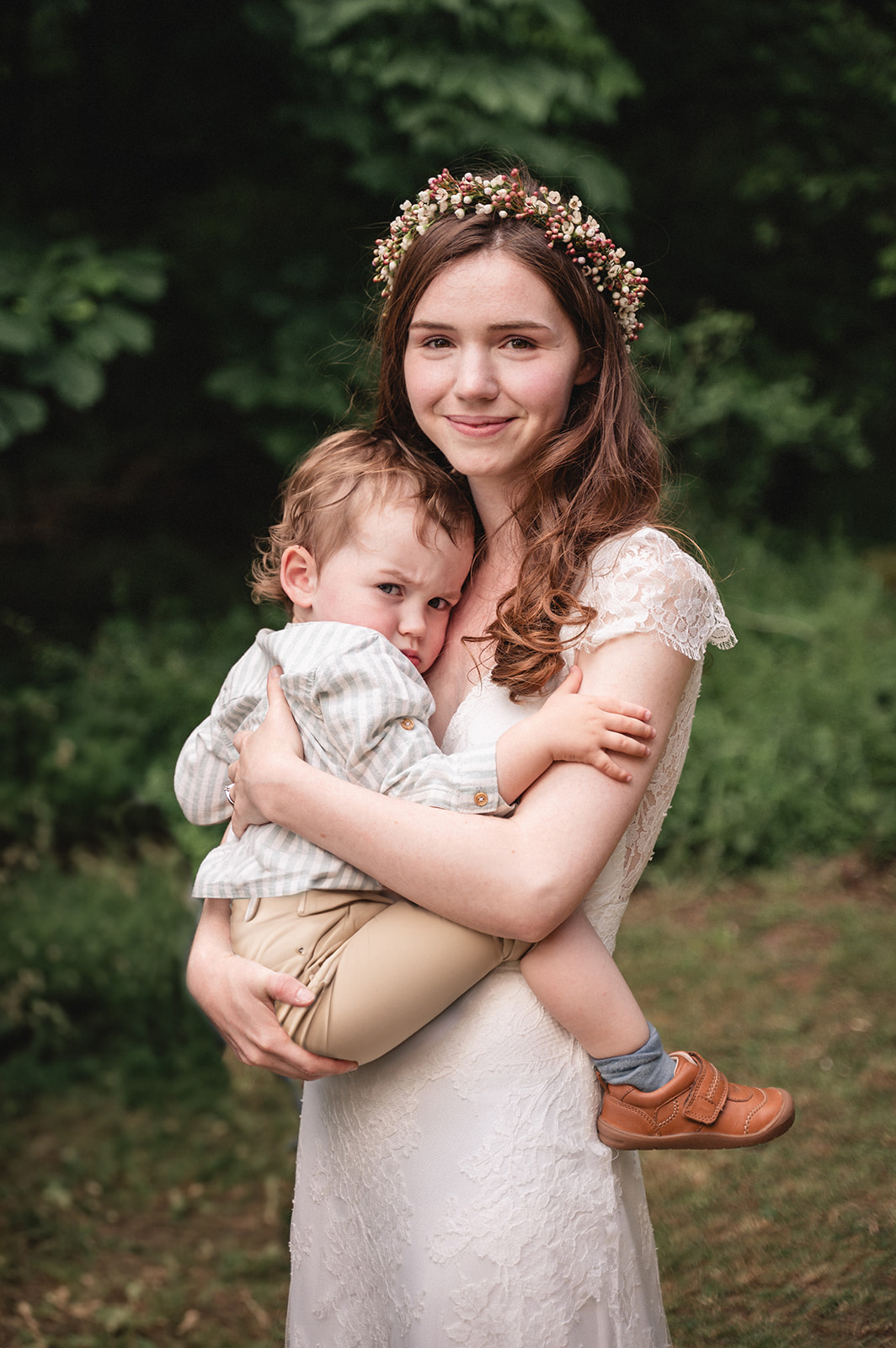Beautiful portrait of Eleanor with her son  at the Organ House at St. Paul's Walden Bury 