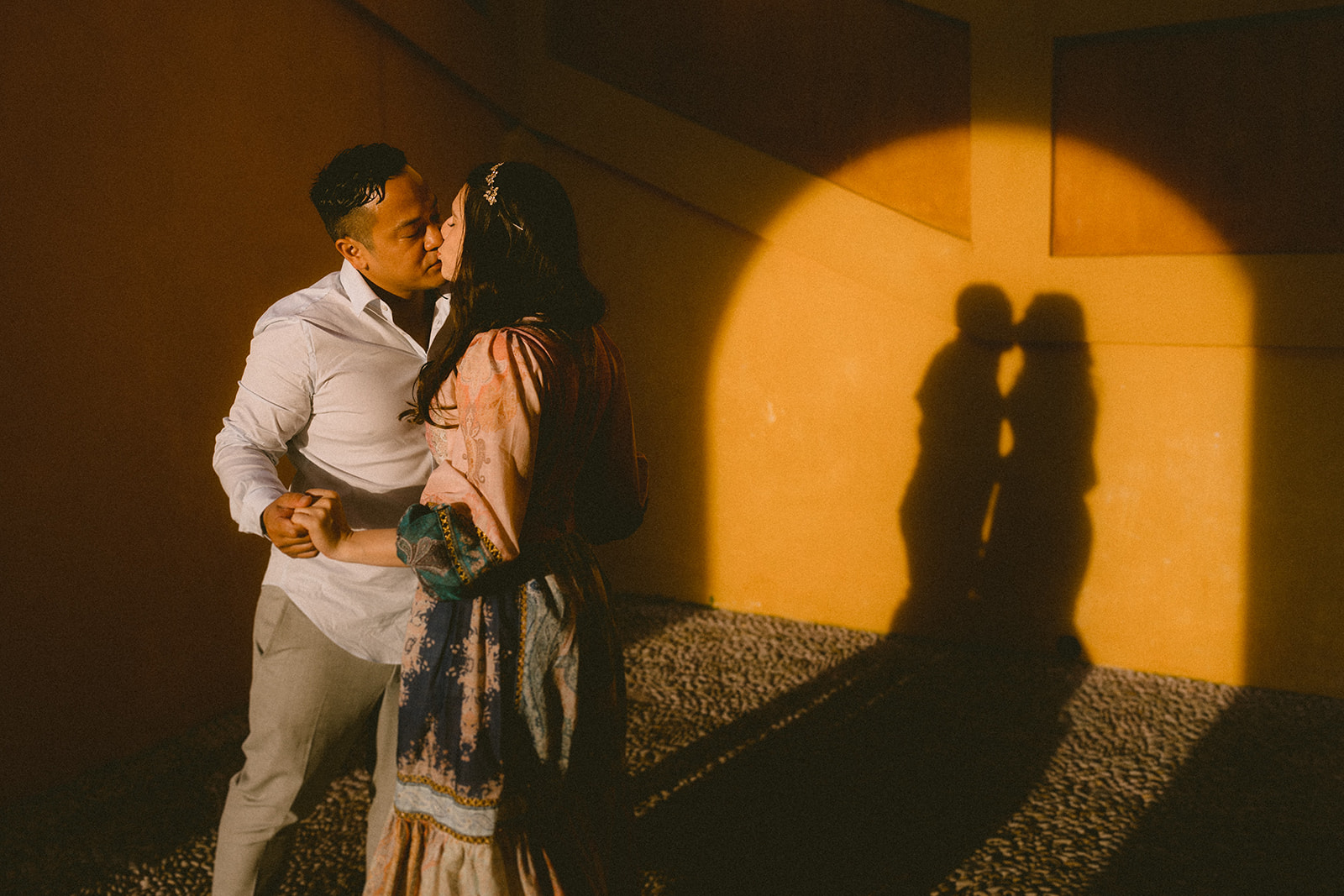 a romantic and cinematic golden hour photoshoot on the french riviera