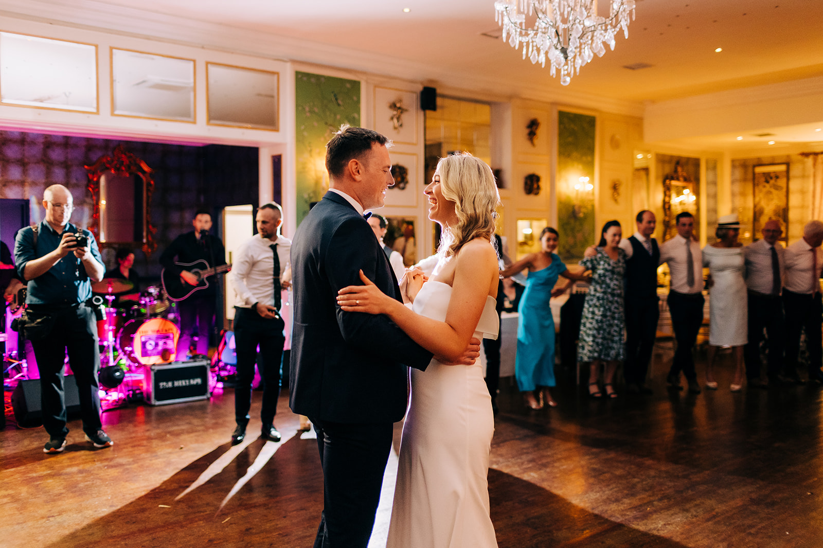 Bride and grooms first dance in the stunning castle durrow