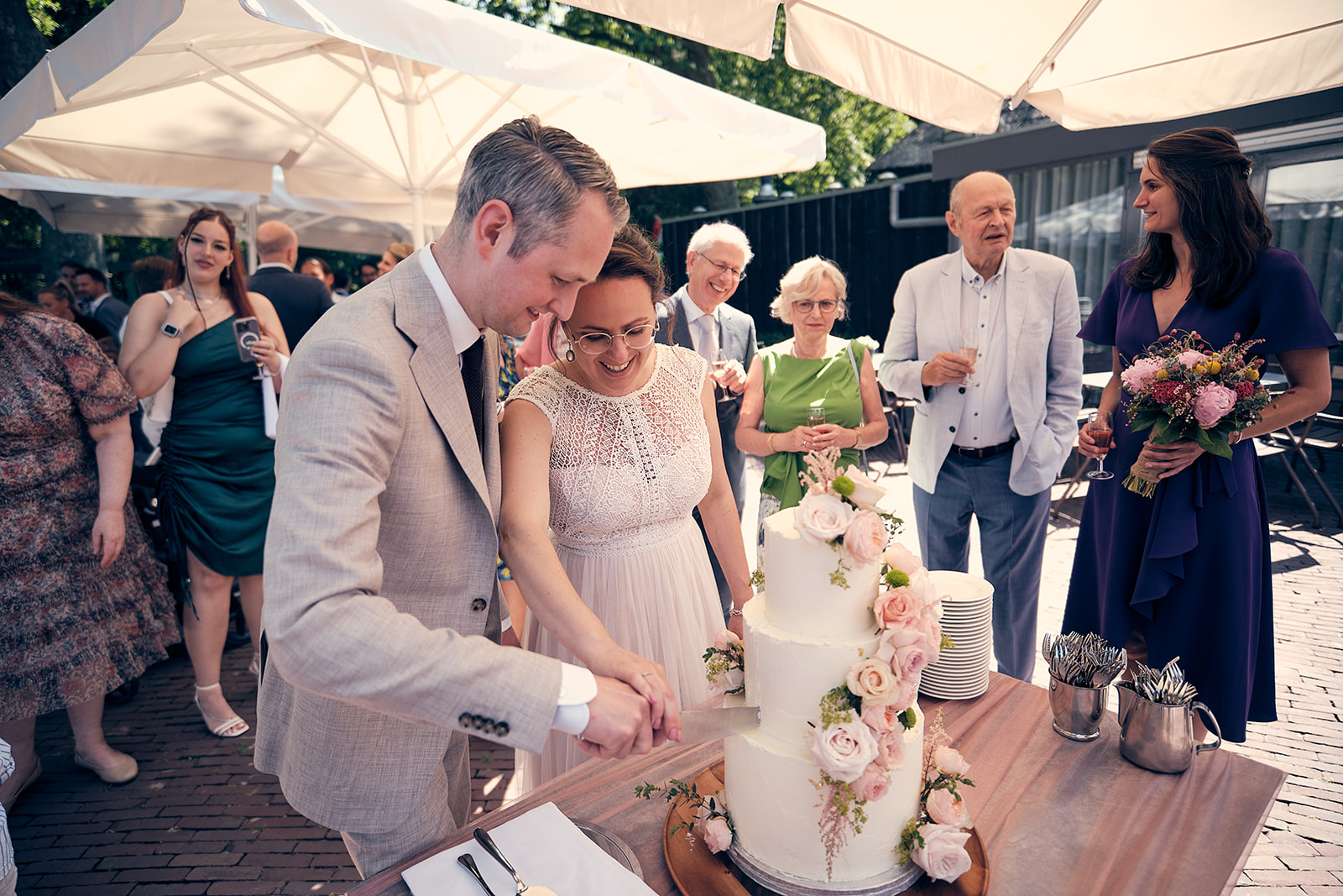 trouwfotograaf Delft Stefan Segers - de Schaapskooi - bruidstaart