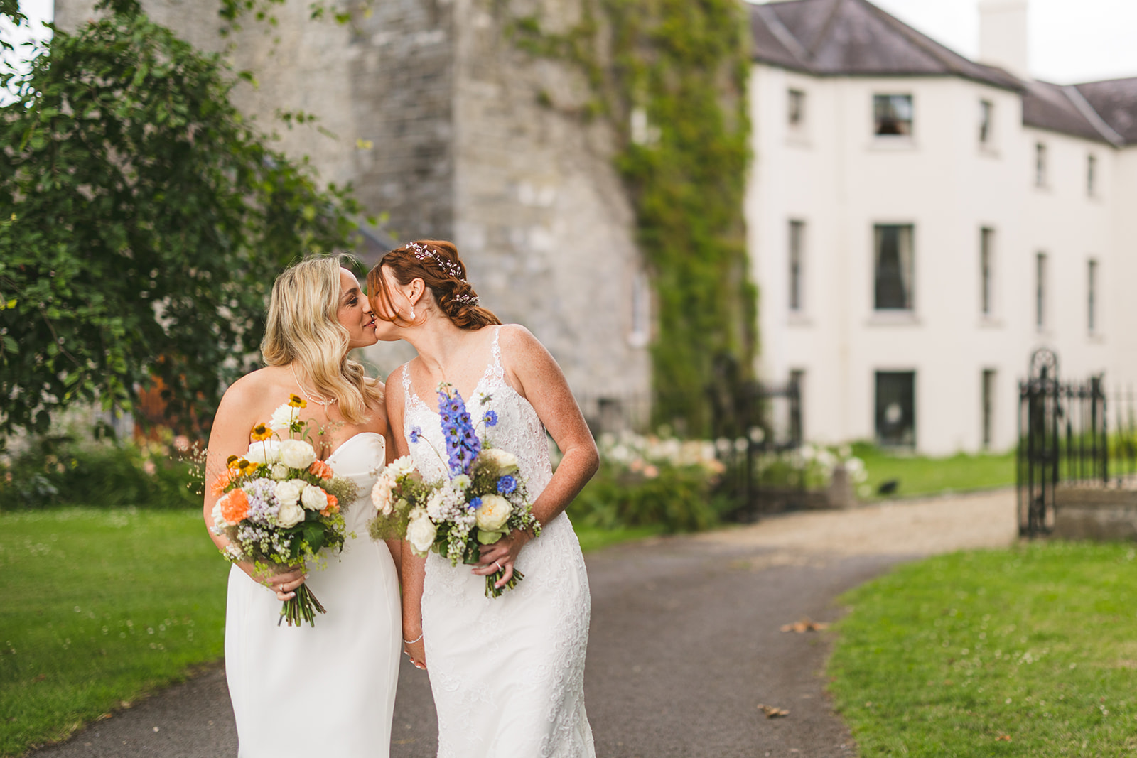 Same sex American destination wedding  photography at Barberstown Castle, Co. Kildare, Ireland 
