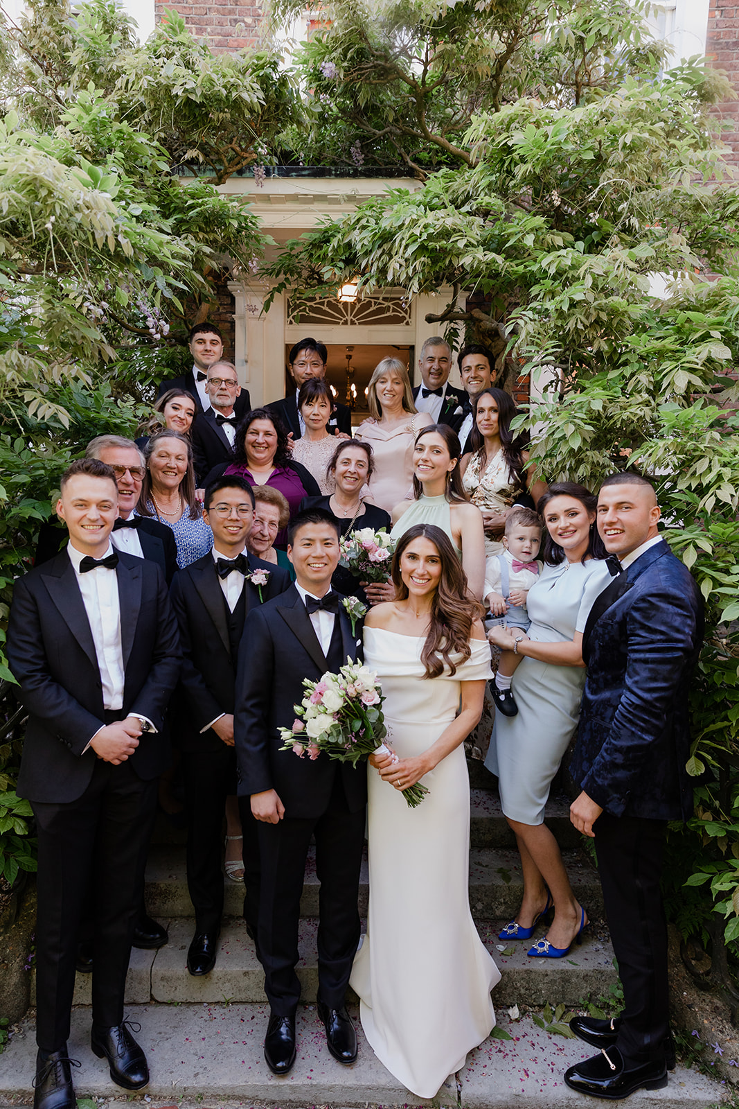 couple and guests photography at Burgh House in Hampstead, London