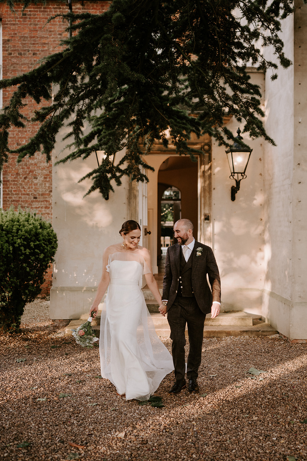 couple at golden hour at aswarby rectory