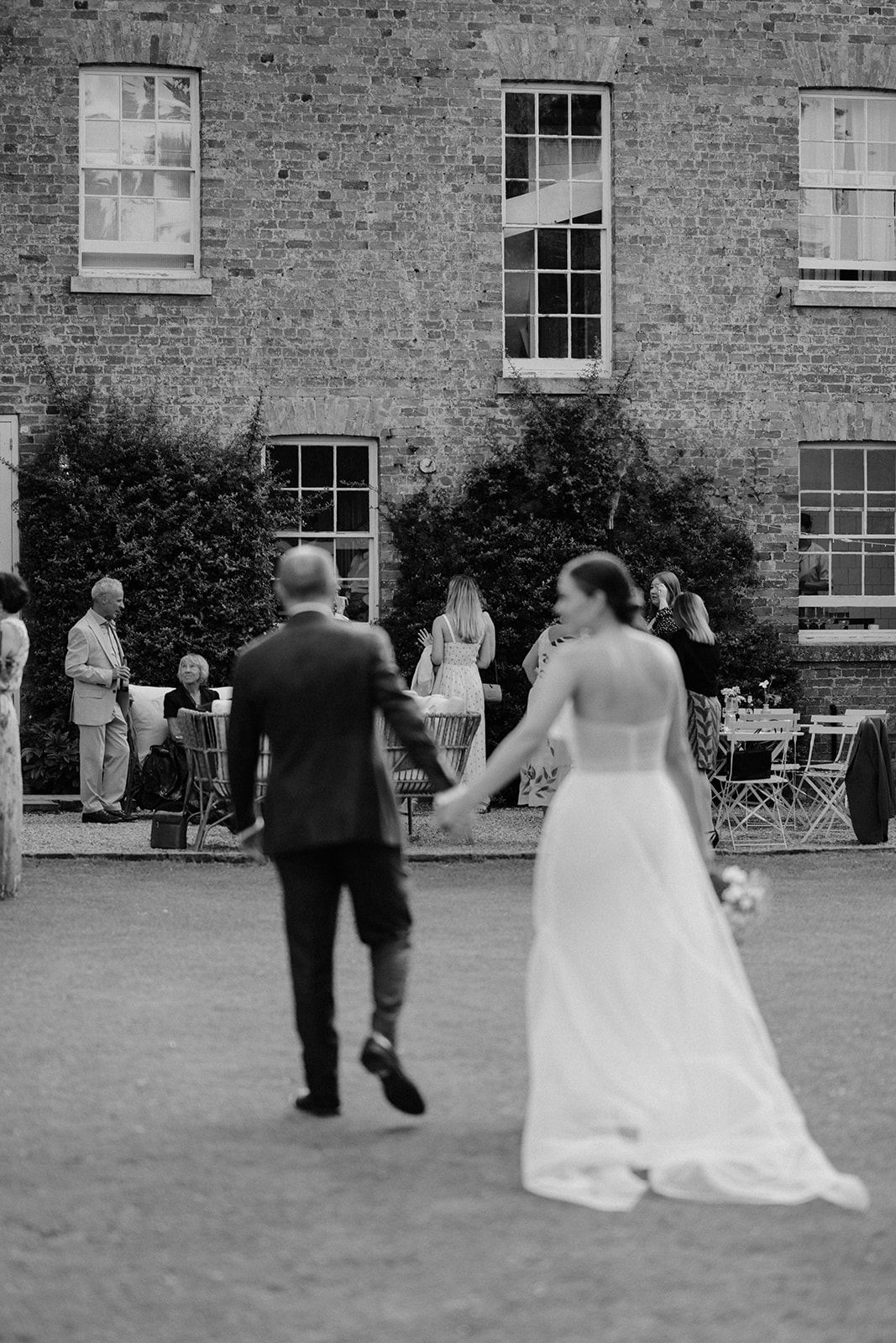 couple at wedding reception at aswarby rectory