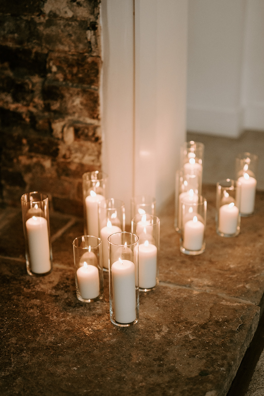 wedding candles for ceremony at aswarby rectory