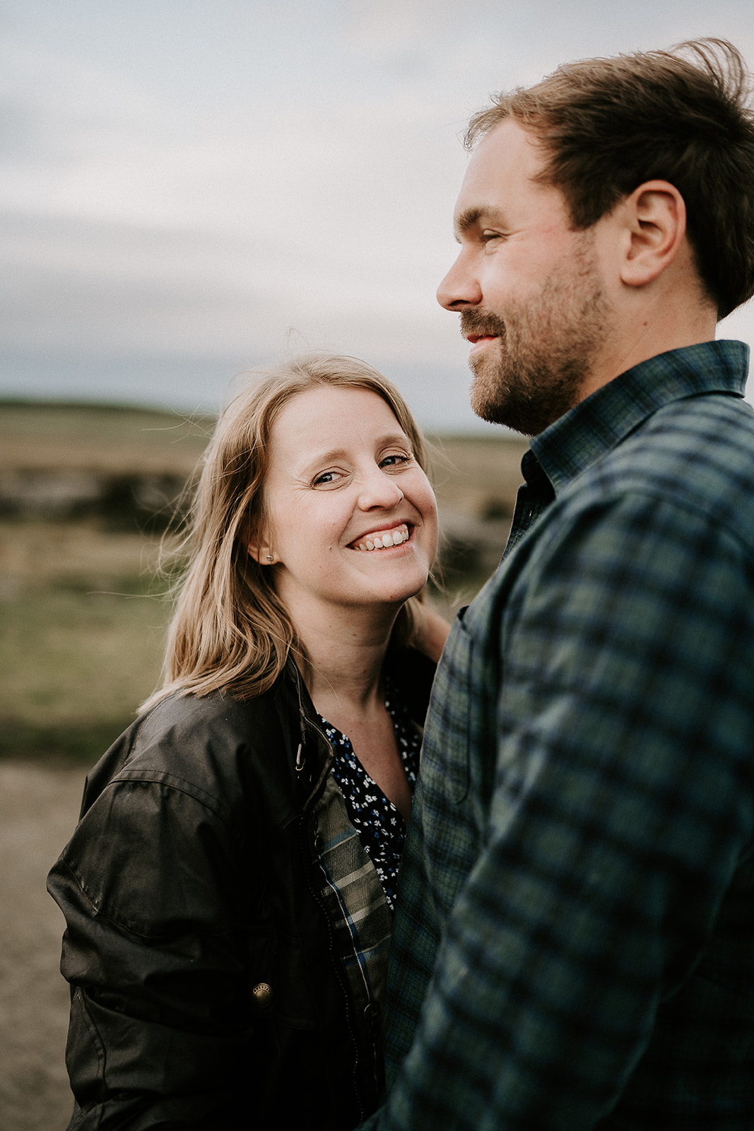 Curbar Edge Pre-Wedding Shoot in the Peak District with a dog