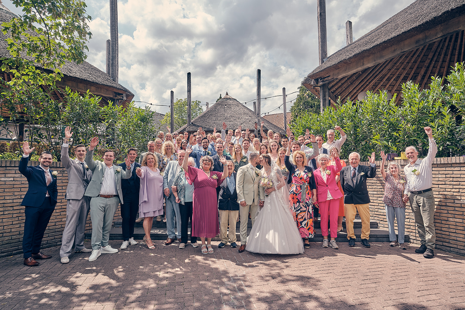trouwrerportage Wendy en Robin - Het Wapen van Zoetermeer - trouwfotograaf Stefan Segers - groepsfoto