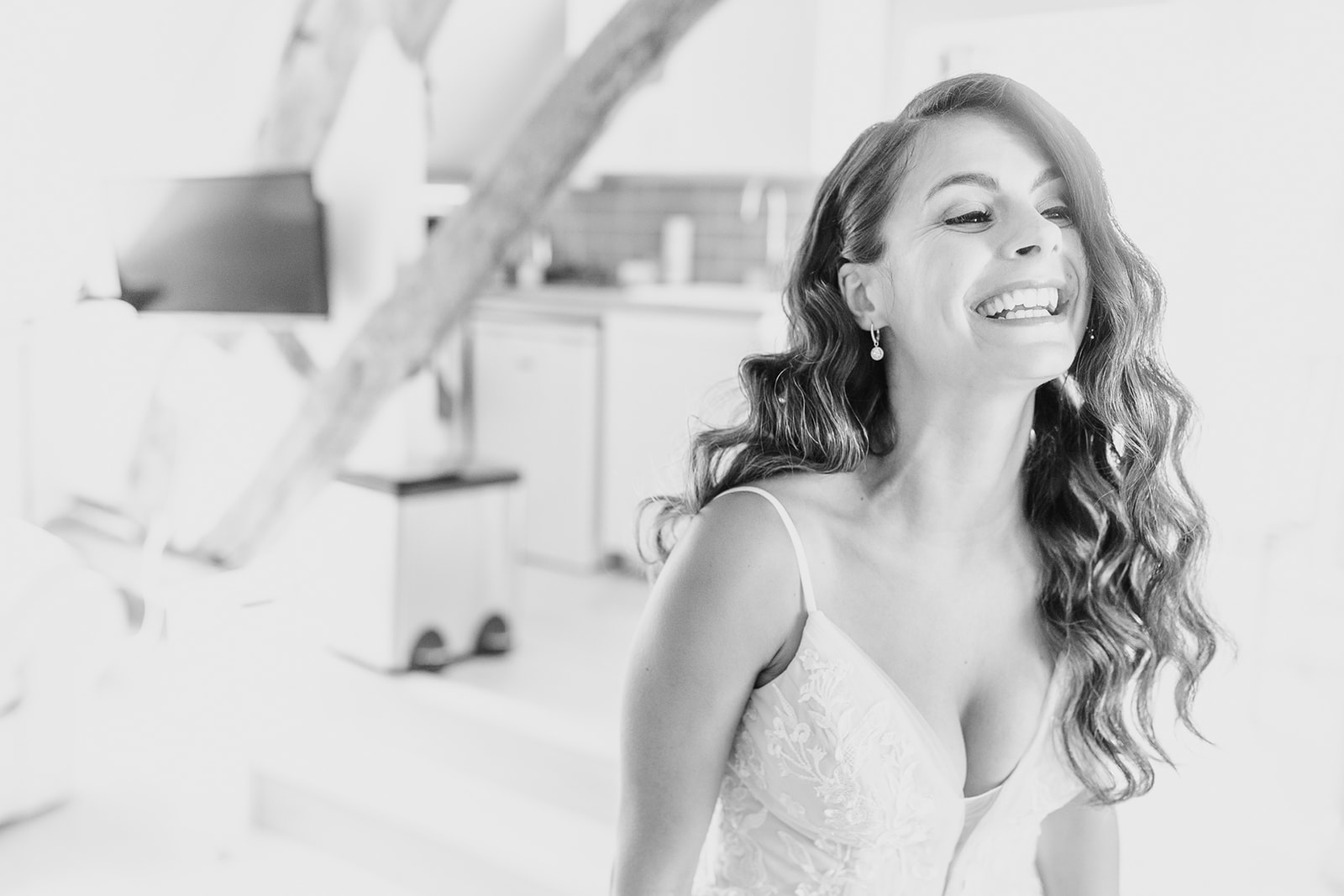 laughing bride