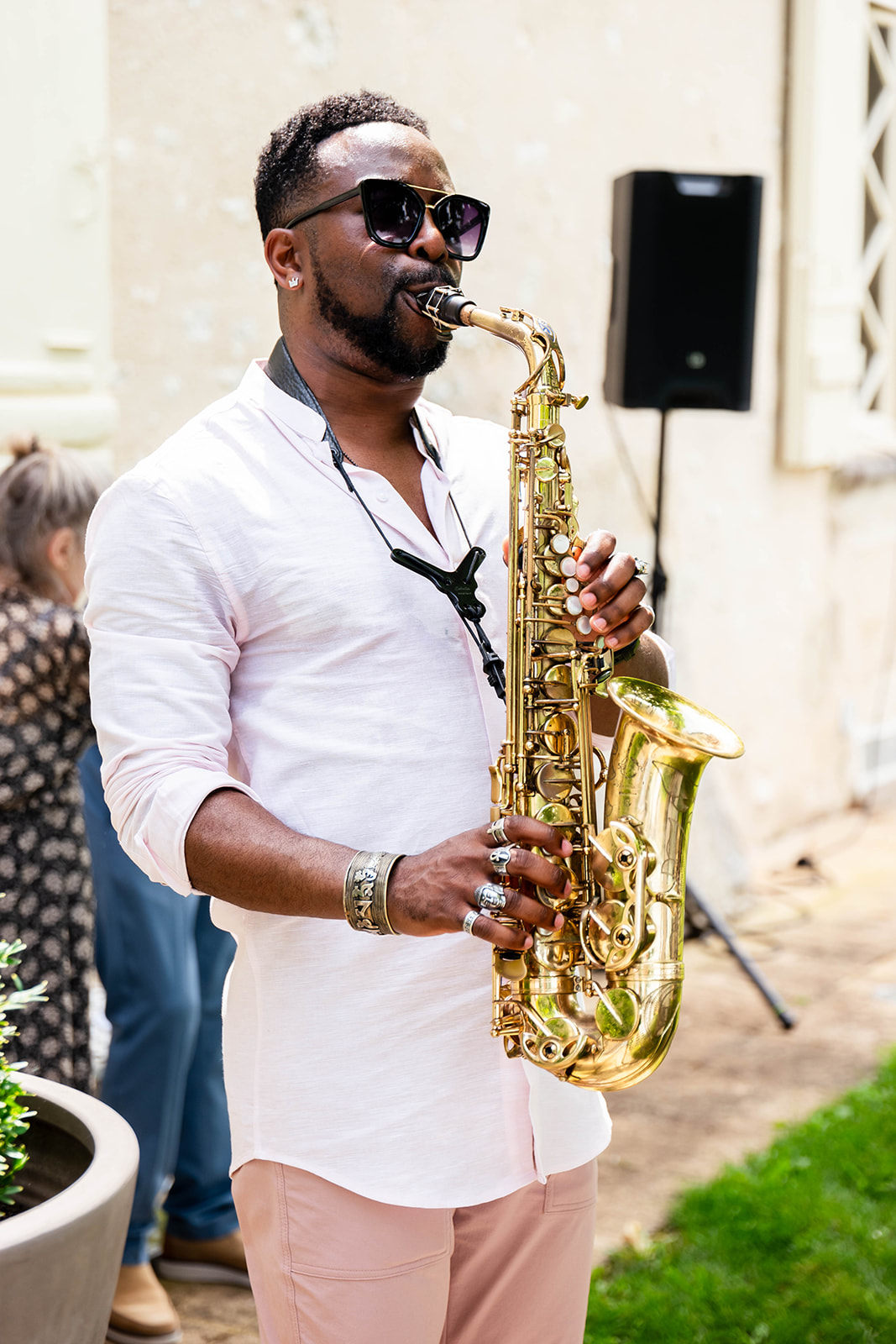 Saxophone player at France