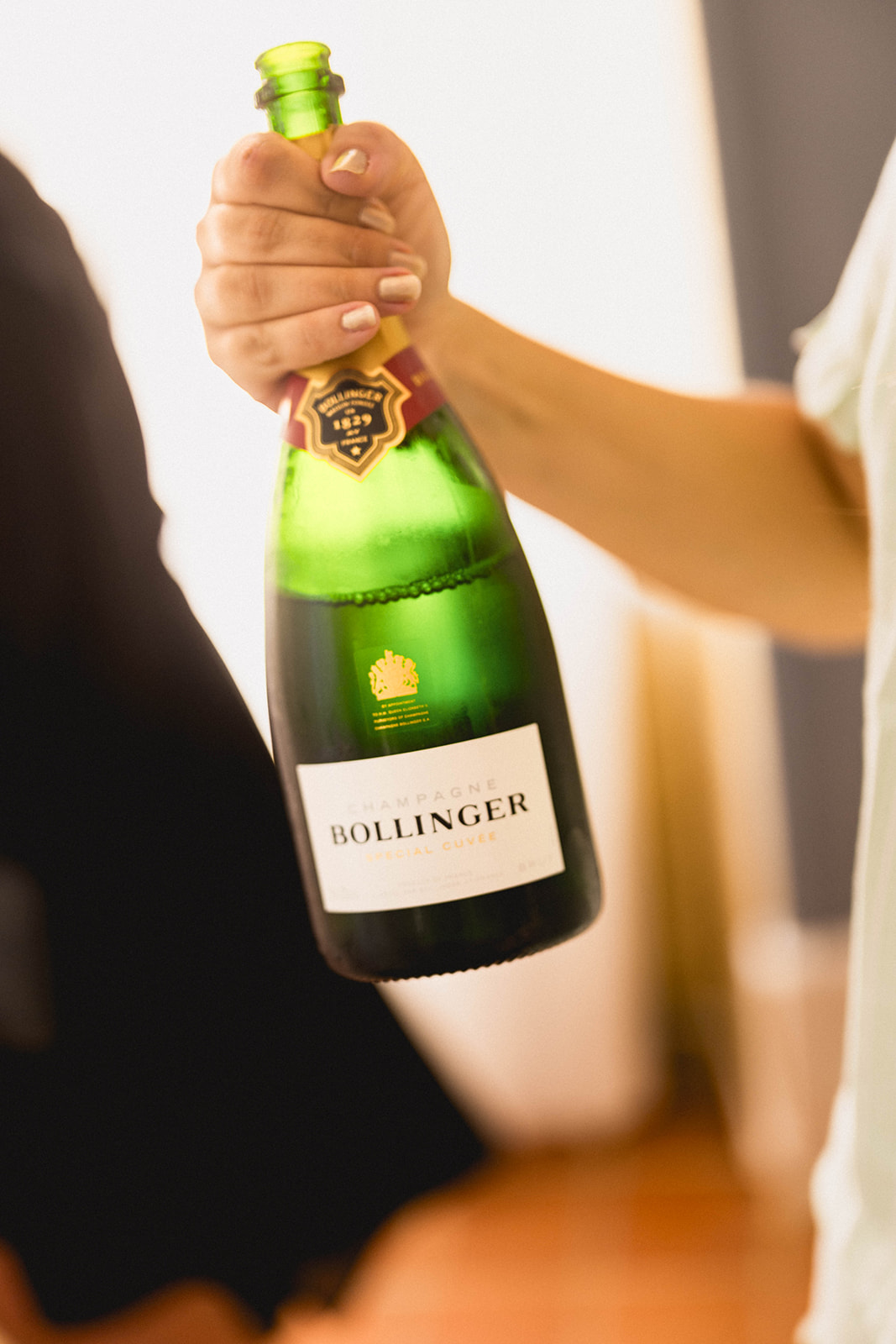 A Bottle of Bollinger Champagne at a Wedding In France